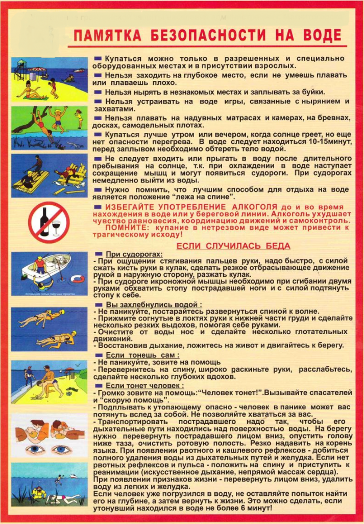 Памятка БЕЗОПАСНОСТЬ НА ВОДЕ